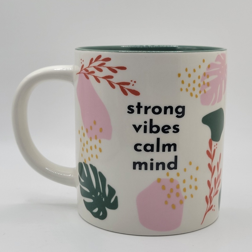Parker Lane Coffee Mug Strong Vibes Calm Mind 12oz Boho Modern‎ Cozy Minimalist